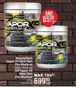 Dis-Chem Muscle tech vapor x5.next gen pre workour 228g or vapor x5 next gen pre workout 232g-each offer