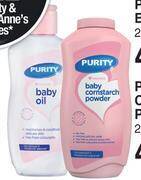 Dis-Chem Purity & elizabeth anne's baby oil-200ml each offer