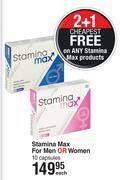 Dis-Chem Stamina max for men or women 10 capsules-each offer