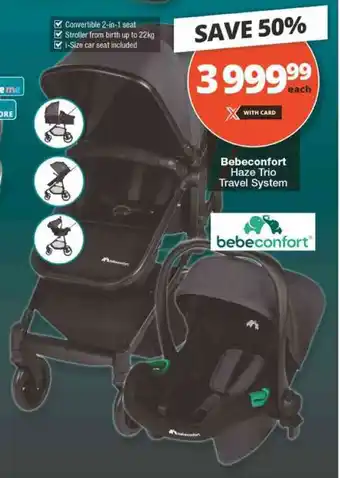 Checkers Bebeconfort Haze Trio Travel System offer