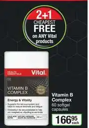 Vital Vitamin B Complex 60 Softgel Capsules-Each
