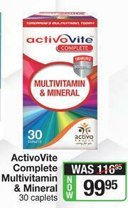 Dis-Chem Activo Vite Complete Multivitamin & Mineral 30 Caplets offer