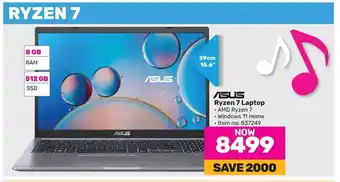 Game ASUS Ryzen 7 Laptop offer