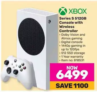 Game XBOX Series S 512GB Console with Wireless Controller offer