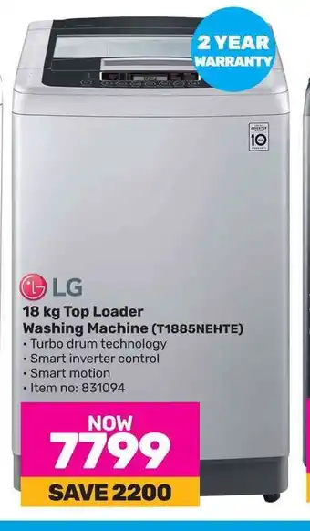 Game LG 18 kg Top Loader Washing Machine offer