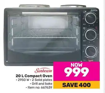 Game Sunbeam 20 L Compact Oven offer