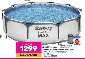 Game Bestway Steel Pro MAX 3.05m x 76cm Frame Pool Set offer