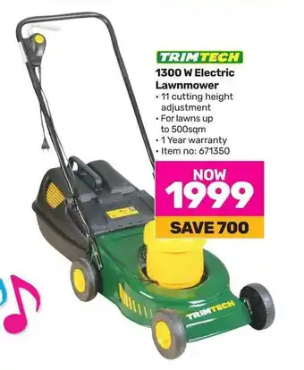 Game TRIMTECH 1300 W Electric Lawnmower offer