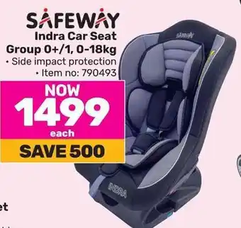 Game SAFEWAY Indra Car Seat Group 0+/1,0-18kg offer