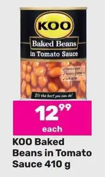 Game KOO Baked Beans in Tomato Sauce 410g offer