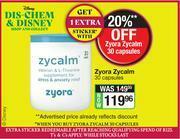 Dis-Chem Zyora Zycalm-30 Capsules offer