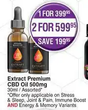 Dis-Chem Extract Premium CBD Oil 500mg Assorted-30ml offer