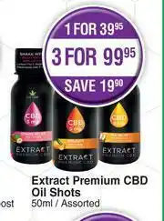 Dis-Chem Extract Premium CBD Oil Shots Assorted-50ml offer