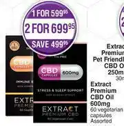 Dis-Chem Extract Premium CBD Oil 600mg 60 Vegetarian Capsules Assorted-For 1 offer