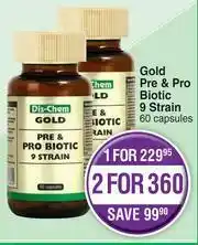 Dis-Chem Dis-Chem Pre & Pro Biotic 9 Strain 60 Capsules-For 1 offer