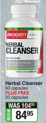 Dis-Chem Biogen Herbal Cleanser-60 Capsules Plus Free 20 Capsules offer