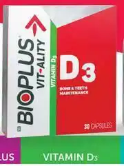 Dis-Chem Bioplus Vitamin D3 30 Capsules-Each offer