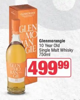 Glenmorangie 10 Year Old Single Malt Whisky 750ml