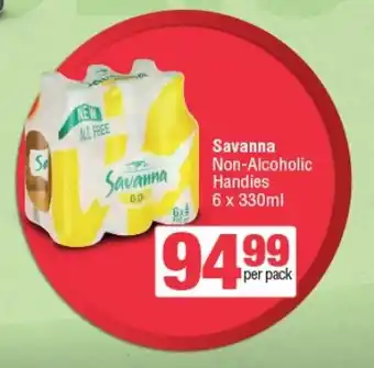 Spar Tops Savanna Non-Alcoholic Handies 6 x 330ml offer