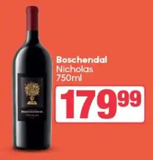 Spar Tops Boschendal Nicholas 750ml offer