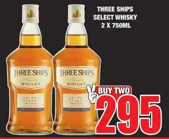 THREE SHIPS SELECT WHISKY 2 X 750ML