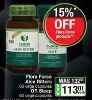 Dis-Chem Flora Force Aloe Bitters 60 Vege Capsules Or Sleep 60 Vege Capsules-Each offer