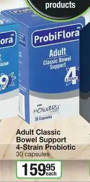 Dis-Chem ProbiFlora Adult Classic Bowel Support 4 Strain Probiotic 30 Capsules-Each offer