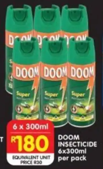 Shoprite DOOM INSECTICIDE 6 x 300ml offer