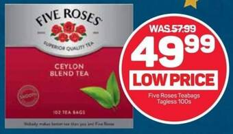 Pick n Pay Five Roses Teabags Tagless 100s offer