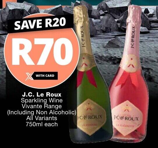 J.C. Le Roux Sparkling Wine Vivante Range (Including Non Alcoholic) All