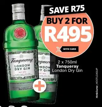 Checkers Liquor Shop 2 x 750ml Tanqueray London Dry Gin offer