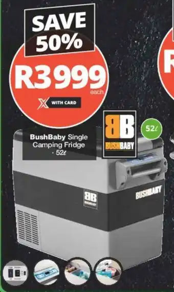 Checkers BushBaby Single Camping Fridge 52L offer