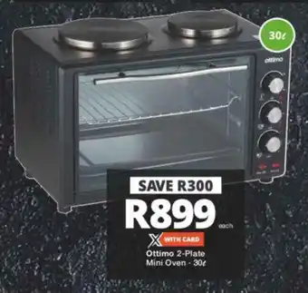 Checkers Ottimo 2-Plate Mini Oven 30L offer