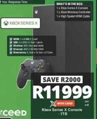 Checkers Xbox Series X Console 1TB offer