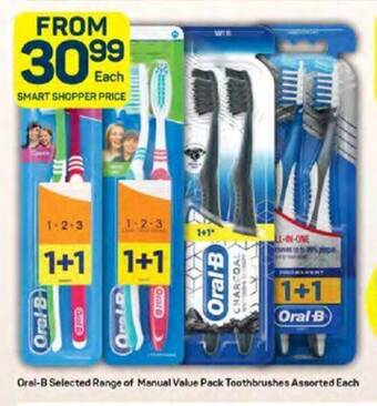 Pick n Pay Oral-B Selected Range of Manual Value Pack Toothbrushes Assorted Each offer
