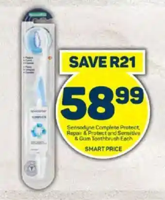 Pick n Pay Sensodyne Complete Protect, Repair & Protect and Sensitive & Gum Toothbrush Each offer