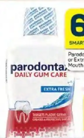 Parodontax Fresh Mint or Extra Fresh Gum Care Mouth Wash 500ml Each