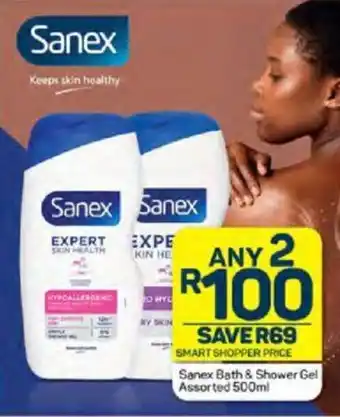 Pick n Pay Sanex Bath & Shower Gel Assorted 500ml offer