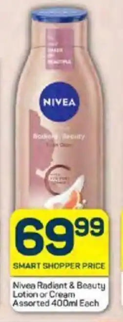 Pick n Pay Nivea Repair & Care Body Lotion or Cream Assorted 400ml Each offer