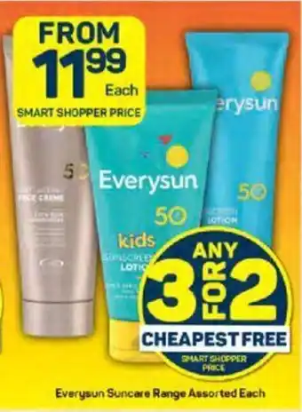 Pick n Pay Everysun Suncare Range Assorted Each offer