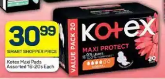 Pick n Pay Kotex Maxi Pads Assorted 16-20s Each offer