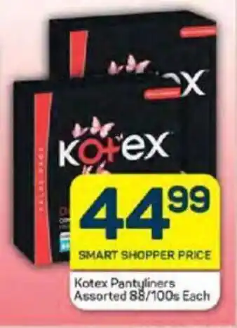 Kotex Pantyliners Assorted 88/100s Each