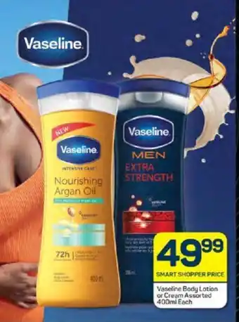 Vaseline Body Lotion or Cream Assorted 400ml Each