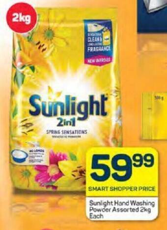 Pick n Pay Sunlight Hand Washing Powder Assorted 2kg Each offer