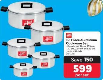 Makro Hart 10-Piece Aluminium Cookware Set offer