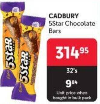 Makro CADBURY 5Star Chocolate Bars offer