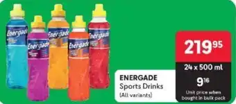 Makro ENERGADE Sports Drinks (All variants) offer