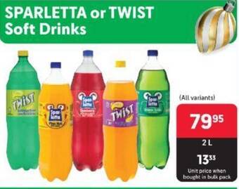 Makro SPARLETTA or TWIST Soft Drinks offer