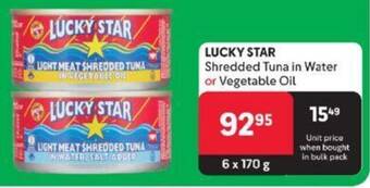 Makro LUCKY STAR Shredded Tuna in Water or Vegetable Oil offer