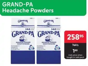 Makro GRAND-PA Headache Powders offer
